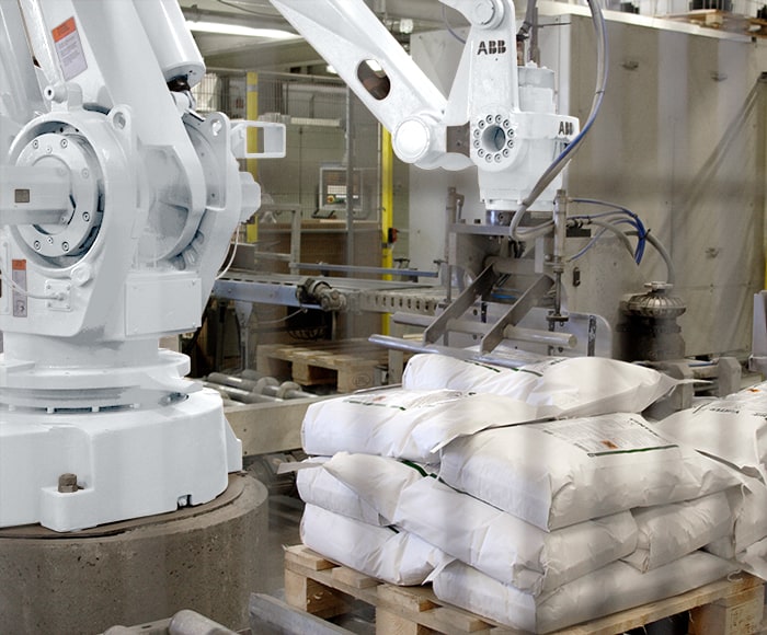 Depalletering af sementsække