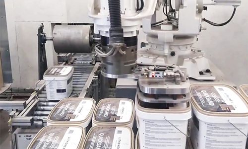 Palletering og depalletering af bøtter