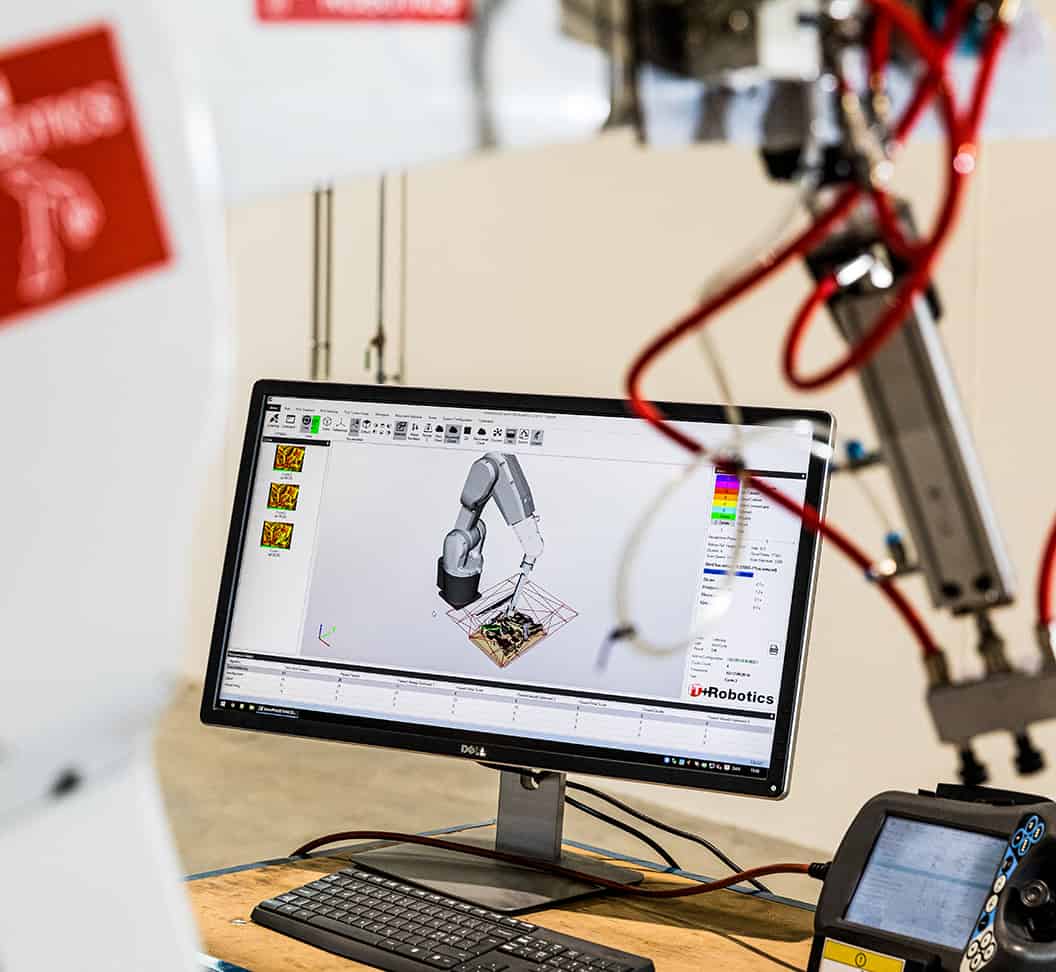 Bin picking software og robot