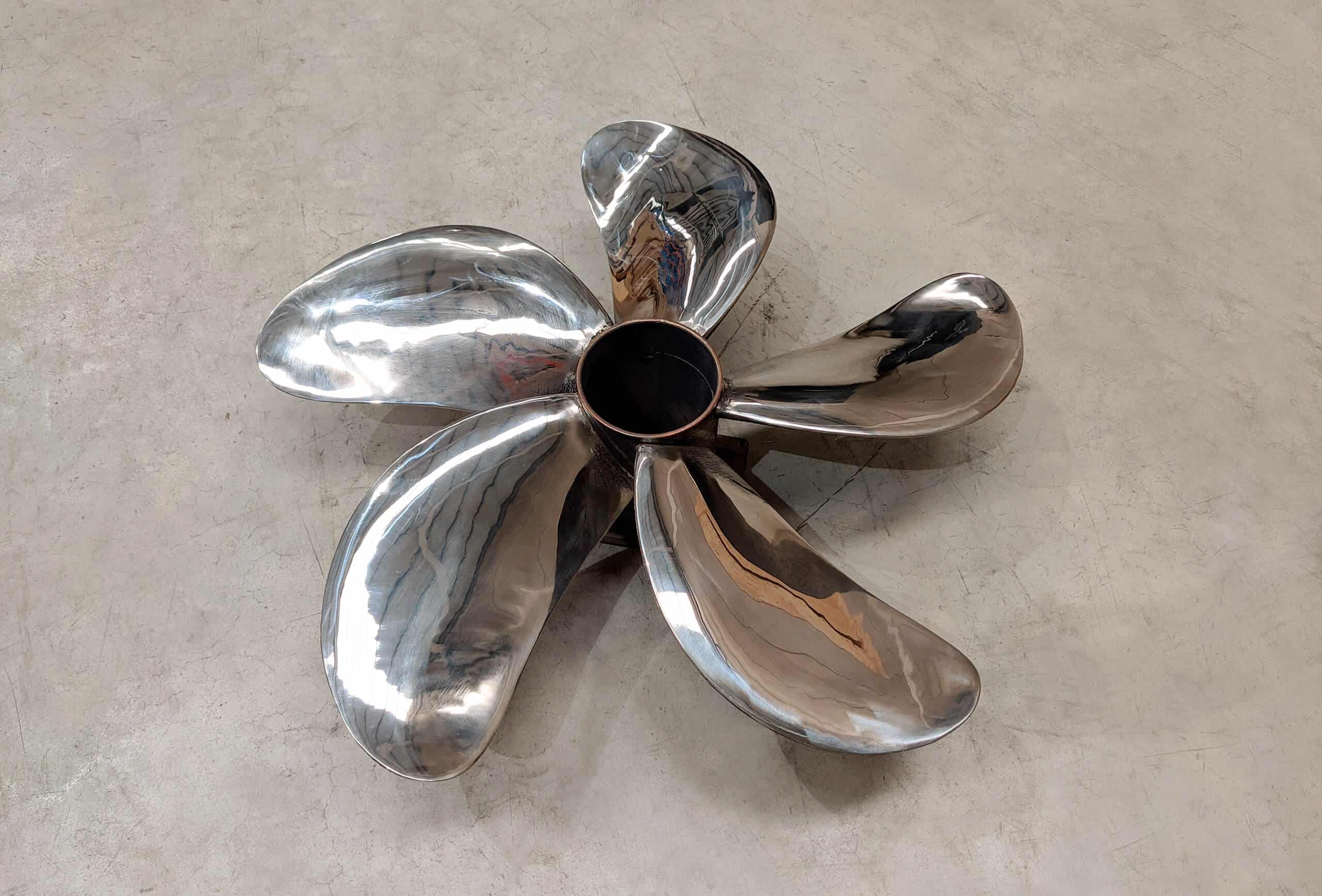 Skibsskrue 3D printet i metal