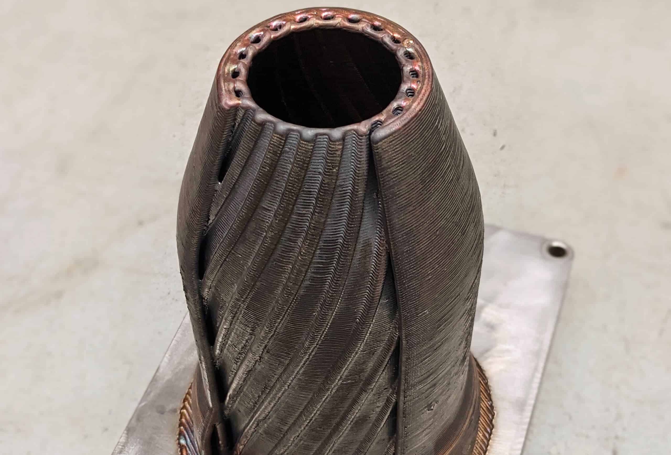 Raketdyse 3D printet i metal